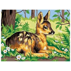 Картина по номерам Цветной "Маленькая косуля", 30x40 см