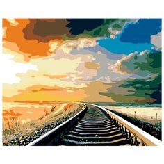 Картина по номерам Живопись по Номерам "Железная дорога", 40x50 см