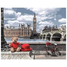 Картина по номерам Paintboy "Английское путешествие мишки", 40x50 см