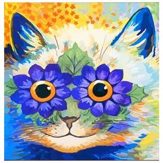 Картина по номерам Color Kit "Цветочный кот", 30x30 см