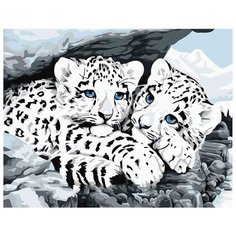 Картина по номерам Цветной (Premium) "Ягуарята", 30x40 см