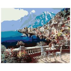 Картина по номерам Живопись по Номерам "Столик с видом на море", 40x50 см