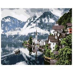 Картина по номерам Цветной (Premium) "Туман над горами", 40x50 см