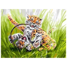 Картина по номерам Белоснежка "Кутерьма в пятнышках", 30x40 см