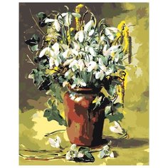 Картина по номерам Живопись по Номерам "Цветы в глиняной вазе", 40x50 см