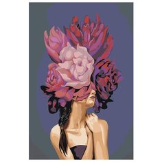 Картина по номерам Живопись по Номерам "Девушка-пион 2", 40x60 см