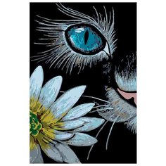 Картина по номерам Живопись по Номерам "Кот за маргариткой", 40x60 см