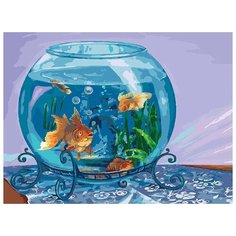 Картина по номерам Белоснежка "Аквариум", 30x40 см