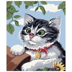 Картина по номерам Цветной (Premium) "Любопытный котенок", 30x40 см