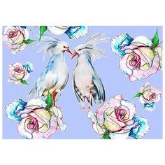 Картина по номерам Цветной (Premium) "Влюбленные птицы", 30x40 см