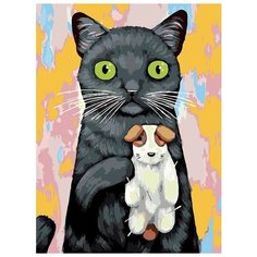 Картина по номерам Живопись по Номерам "Любимая игрушка-собачка", 30x40 см