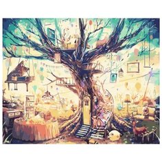 Картина по номерам Цветной "Сказочное дерево", 40x50 см