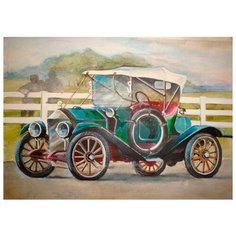 Алмазная вышивка Яркие Грани "Машинка", 50x36