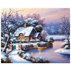 Алмазная вышивка Алмазное Хобби "Уютный домик", 50x40