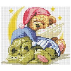 Алмазная мозаика "Два медвежонка", 30x30 см Белоснежка