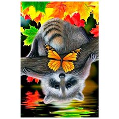 Алмазная мозаика "Неожиданная встреча", 20x30 см Алмазное хобби