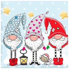 Алмазная мозаика "Гномы", 38x38 см Гранни