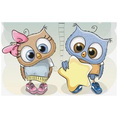 Алмазная мозаика "Звездочка в подарок", 20x30 см Цветной