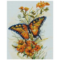 Алмазная мозаика "Бабочка", 20x25 см Белоснежка
