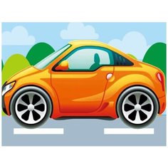 Алмазная мозаика "Автомобиль", 17x22 см Цветной