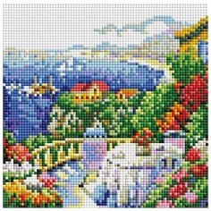 Алмазная мозаика "Южный вид", 20x20 см Белоснежка