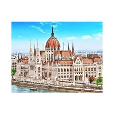 Алмазная мозаика "Солнечный Будапешт" Рыжий кот