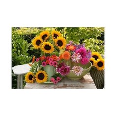 Алмазная мозаика "Яркие букеты" Рыжий кот