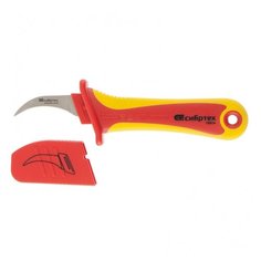 Нож диэлектрический до 1000 В "Сибртех", серповидная рабочая кромка полотна