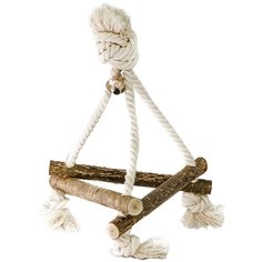 Игрушка для птиц Zoobaloo Канатные качели 3D с колоколом 22 x 15 см