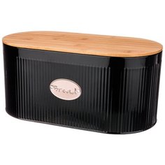 Хлебница Agness 790-175 стальная 34*18*15см, "Bread" черная