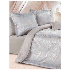 Постельное белье 1.5-спальное ECOTEX Глейс, сатин, 70 х 70 см, голубой