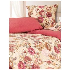 Постельное белье 2-спальное ECOTEX Барокко, сатин, 50 х 70 и 70 х 70 см, бежевый