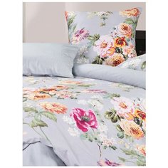 Постельное белье 2-спальное ECOTEX Энигма, сатин, 50 х 70 и 70 х 70 см, голубой