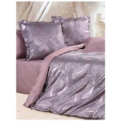 Постельное белье семейное ECOTEX Виктория, жаккард, 50 х 70 и 70 х 70 см, фиолетовый