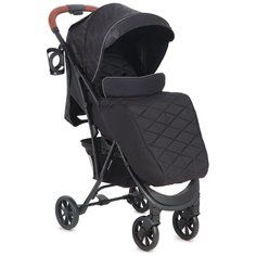 Прогулочная коляска McCan Ritzy, принт/графит/коричневая кожа