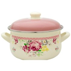 Кастрюля Savasan Романтика 1011/эмал грушевидная 1.8 л