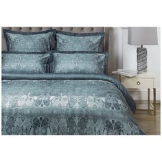 Постельное белье 2-спальное макси ECOTEX Новеллика Палладиум, сатин, 50 х 70 и 70 х 70 см, серый