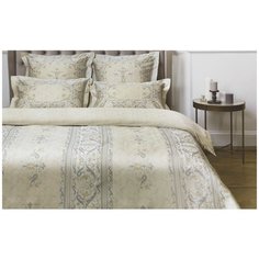 Постельное белье 2-спальное макси ECOTEX Новеллика Капри, сатин, 50 х 70 и 70 х 70 см, бежевый