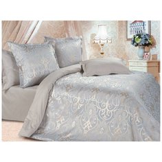 Постельное белье евростандарт ECOTEX Эстетика Глейс, жаккард, 50 х 70 и 70 х 70 см, серый