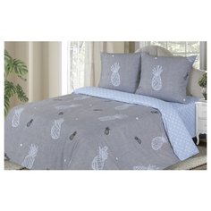 Постельное белье 2-спальное ECOTEX Коста-Рика, поплин, 70 х 70 см, серый