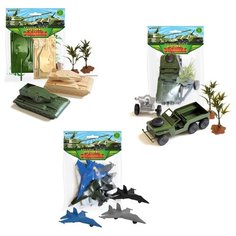 Игровой набор "Танковая дуэль" + Игровой набор "Артиллерийский расчет" + Игровой набор "Эскадрилья" Биплант