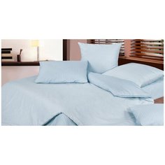Постельное белье 2-спальное макси ECOTEX Гармоника Генри, сатин, 50 х 70 и 70 х 70 см, голубой