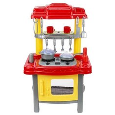 Игрушечная кухня Кухня Zhorya (посуда + бытовая техника) 45,5*33*68 см. ZYB-00092 красный/желтый/серый