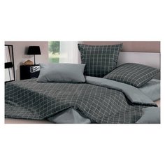 Постельное белье 2-спальное ECOTEX Гармоника Хилтон, сатин, 50 х 70 и 70 х 70 см, серый