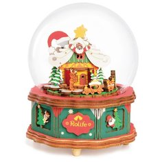 Деревянный музыкальный конструктор Robotime рождественский городок Christmas Town