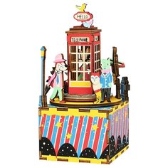 Деревянный музыкальный конструктор Robotime телефонная будка Phone Booth