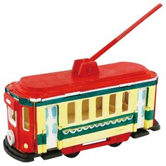 Деревянный конструктор-раскраска Robotime трамвай Trolley