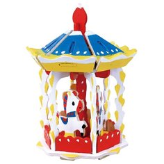 Деревянный конструктор-раскраска Robotime карусель Carrousel