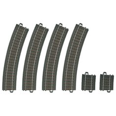 Набор расширения рельсовых путей для железной дороги "Marklin", изогнутые, 6 штук, арт. 020299