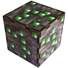 Кубик Minecraft Изумрудная руда Woodenteka